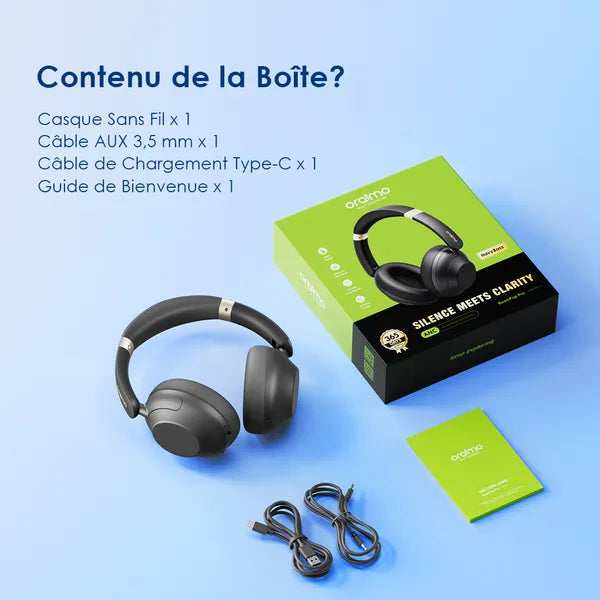 Oraimo Boom Pop Pro – Casque Bluetooth Bass Boost 2.0