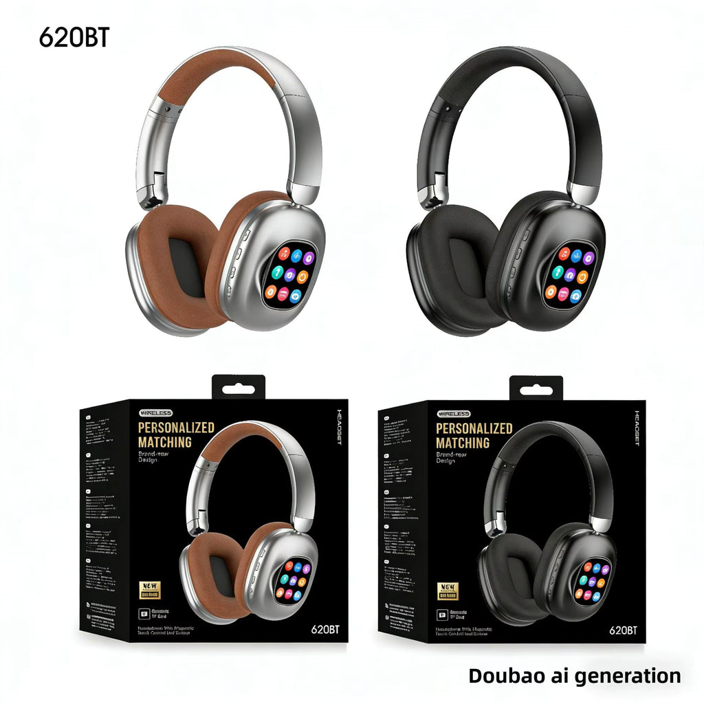 🎧 Casque Bluetooth Sans Fil avec Écran Tactile